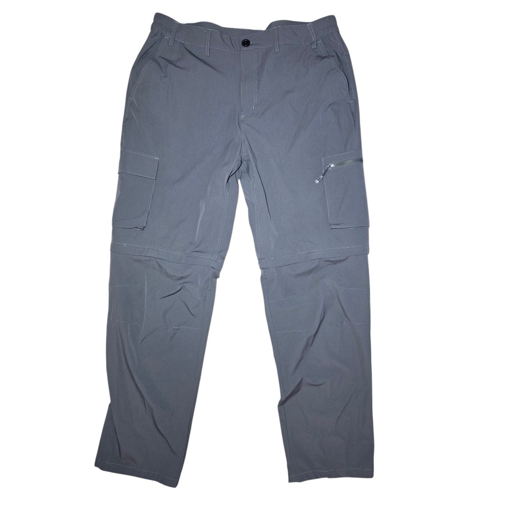 Gash Hao‎ Hiking Cargo Outdoor Zip-Off Convertible Gray Pants Stretch 36 X 32
